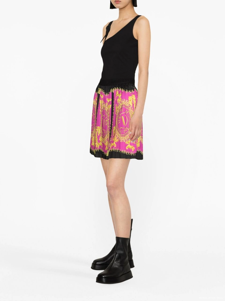 Affordable pleated Versace Couture Jeans Couture Women Logo miniskirt 0729